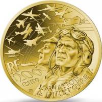 (№2017) Монета Франция 2017 год 200 Euro (Авиации и истории)