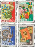 1963-007-10  Серия Набор марок (4 шт) СССР Дом М.А. Волошина в Крыму   Декоративно-прикладное искусс