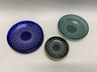 Блюдце цветное стекло, 13 шт