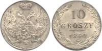 (1840, MW) Монета Польша (Российская империя) 1840 год 10 грошей   Серебро Ag 194  XF