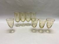 Рюмка цветной хрусталь гравировка набор из 8 шт