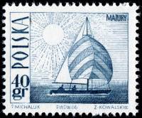 (1966-056) Марка Польша "Парусный корабль"   Туризм I Θ