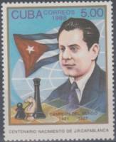 (1988-056) Марка Куба "Хосе Рауль Капабланка"    100 лет со дня рождения Хосе Рауля Капабланки III Θ