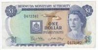 () Банкнота Бермудские острова 1986 год 1  ""   VF