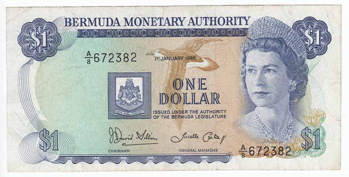 () Банкнота Бермудские острова 1986 год 1  &quot;&quot;   VF