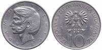 (1975) Монета Польша 1975 год 10 злотых "Адам Мицкевич"  Медь-Никель  XF