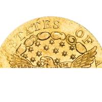 (1804, 14 звезд на о\с) Монета США 1804 год 2,5 полдоллара  1. Профиль в правую сторону Золото Au 91
