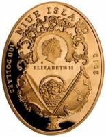 () Монета Остров Ниуэ 2010 год 100  ""   Биметалл (Платина - Золото)  AU