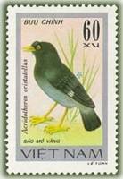 (1978-010a) Марка Вьетнам "Хохлатая майна"  Без перфорации  Певчие птицы III Θ