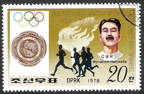(1978-084) Марка Северная Корея &quot;Бег, Уиндхэм Халсвелл&quot;   Олимпийские чемпионы III Θ