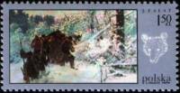 (1968-074) Марка Польша "Возвращение с медведем"   Охота в живописи II Θ