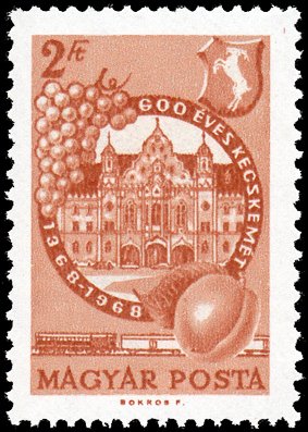 (1968-019) Марка Венгрия &quot;Кечкемет&quot; ,  III O