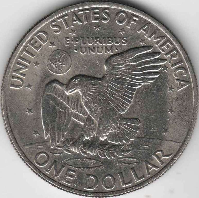 (1971) Монета США 1971 год 1 доллар   Эйзенхауэр. Орёл на Луне Медь-Никель  XF