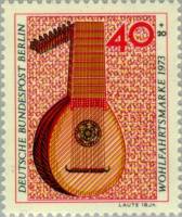 (1973-025) Марка Германия (ФРГ) "Лютня (18в.)"    Музыкальные инструменты III O