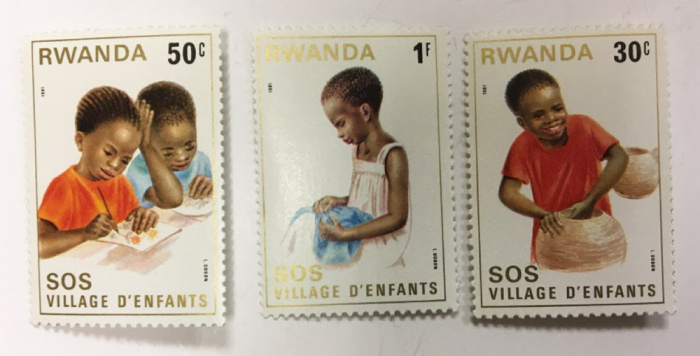 (--) Набор марок Руанда &quot;3 шт.&quot;  Негашеные  , III O
