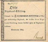 (№1814P-A24) Банкнота Норвегия 1814 год "8 Rigsbank-Skilling"