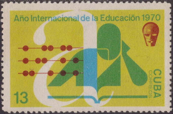 (1970-085) Марка Куба &quot;Счеты&quot;    Международный год образования III Θ