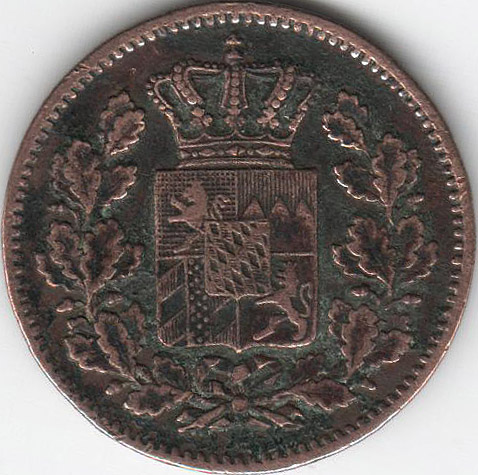 () Монета Германия (Пруссия) 1864 год   &quot;&quot;   Серебрение  VF