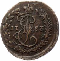 (1783, КМ) Монета Россия-Финдяндия 1783 год 1/2 копейки   Деньга Медь  UNC
