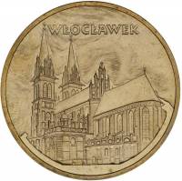 106 Монета Польша 2005 год 2 злотых Влоцлавек  Латунь  UNC