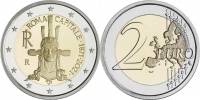(2021) Монета Италия 2021 год 2 евро "Рим как столица 150 лет"  Биметалл  UNC