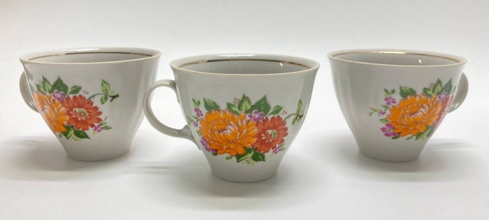 Чашки, Полонский фарфоровый завод, 3 шт