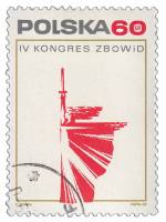 (1969-052) Марка Польша "Богиня победы"   4-й конгресс польских борцов за свободу III Θ
