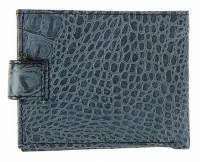 Портмоне женское "Porte", Натуральная фактурная кожа, 2 отделения с отсеками, Клепка, Серое