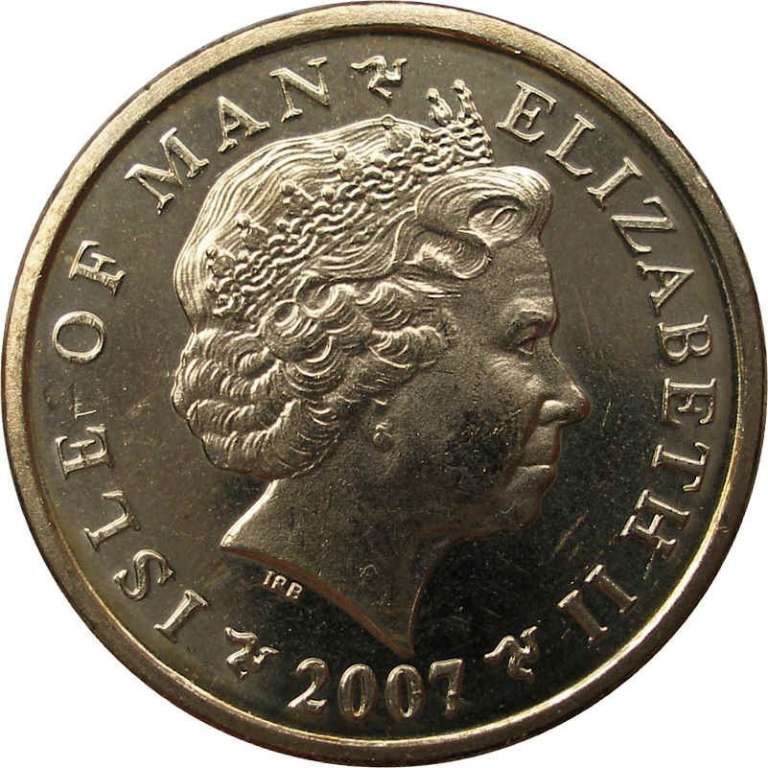 (2007) Монета Остров Мэн 2007 год 1 фунт &quot;Церковь Святого Иоанна&quot;  Латунь  UNC