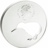 (№2015) Монета Новая Зеландия 2015 год 1 Dollar (КИВИ с лазерной вырезать силуэт)