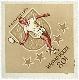 (1965-068) Марка Венгрия &quot;Теннис&quot; ,  III O