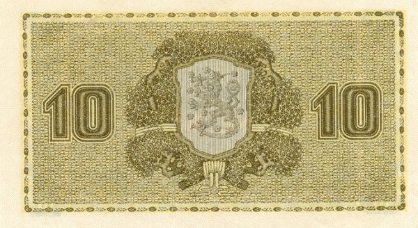 (1922 Litt A) Банкнота Финляндия 1922 год 10 марок    UNC