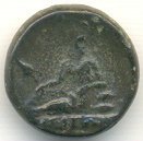 (№1970) Монета Древняя Греция 1970 год 1 Hemiobol