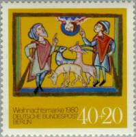 (1980-021) Марка Германия (ФРГ) "Благовещение"    Рождество III Θ