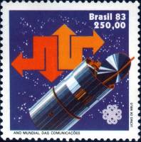 (№1983-1963) Марка Бразилия 1983 год "Коммуникацию День Интернасьонал", Гашеная