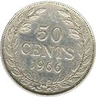 () Монета Либерия 1966 год 500  ""   Медь-Никель  UNC