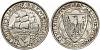 1927a Монета Германия (Веймар) 1927 год 5 марок  Бремерхафен 100 лет Серебро Ag 500  UNC
