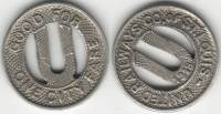 1918 Жетон железная дорога США Сент-Луис 1 проезд Объединённая железнодорожная компания  Металл  XF