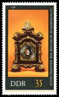 (1975-053) Марка Германия (ГДР) "Астрономические часы, 1738"    Старинные часы III Θ