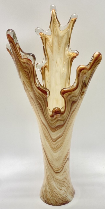 Ваза цветное стекло Гутная техника 