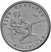 (№1937km180) Монета Филиппины 1937 год 5 Centavos (Пять)