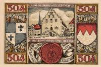 (№1920) Банкнота Германия 1920 год "50 Pfennig"