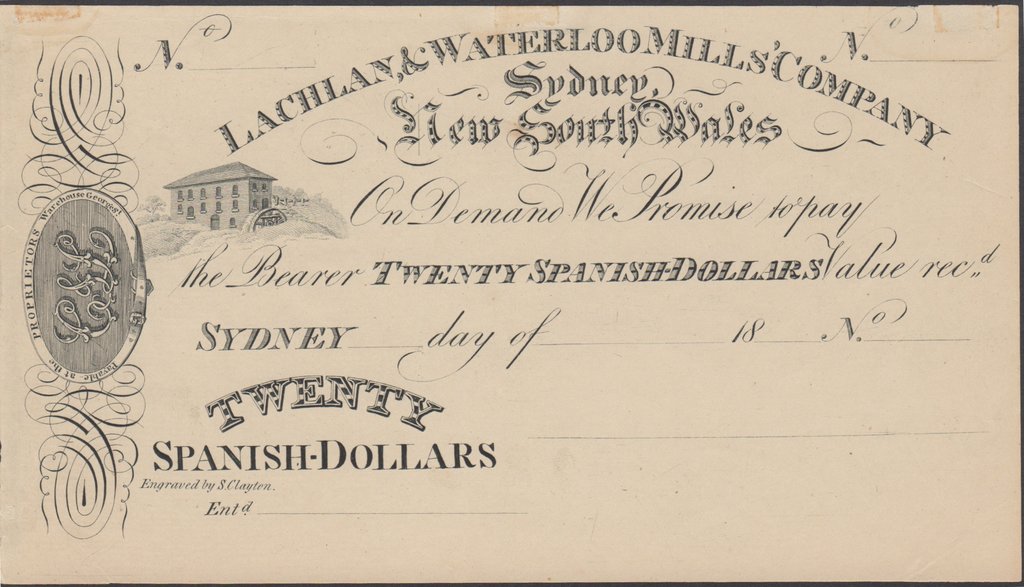 (№1800) Банкнота Австралия 1800 год &quot;20 Dollars&quot;