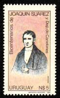 (№1982-1643) Марка Уругвай 1982 год "Хоакин Суарес", Гашеная