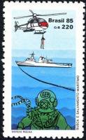(№1985-2128) Марка Бразилия 1985 год "Поиск в море", Гашеная