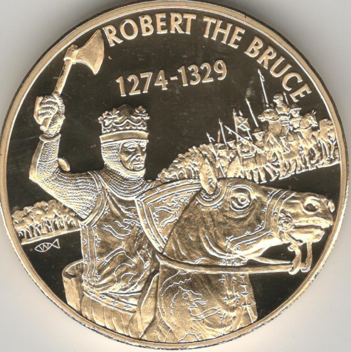 (2004) Монета Восточно-Карибские штаты 2004 год 2 доллара &quot;Роберт I Брюс&quot;  Позолота Медь-Никель  PRO