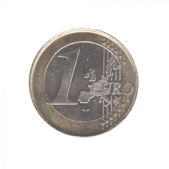 (2000) Монета Финляндия 2000 год 1 евро  1-й тип образца 1999-2006 с буквой М  VF