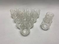 Стопки хрусталь СССР алмазная грань 12 шт (состояние на фото)