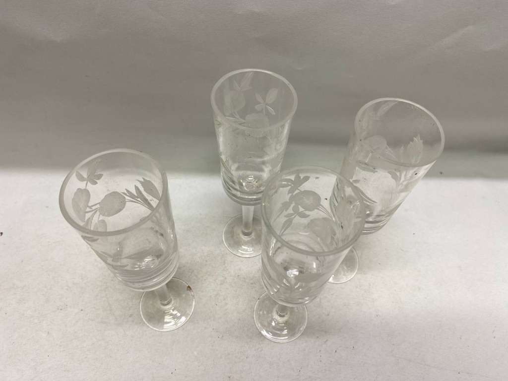 Бокалы хрусталь с лазерной гравировкой СССР, 4 шт