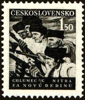 (1948-86) Марка Чехословакия "Крестьяне"    100-летие отмены крепостного права III O